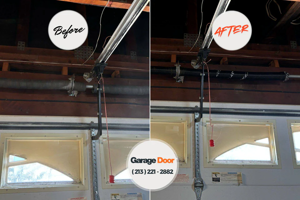 Before and after: garage door repair Peoria, IL